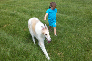 Girl with dog